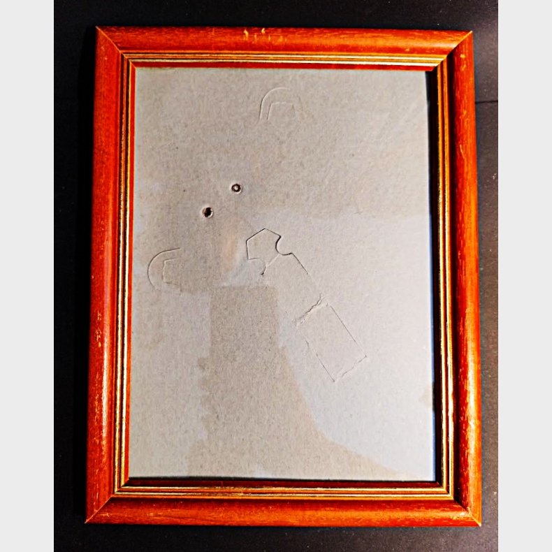 Klassisk fotoramme i r�dbrunt tr�