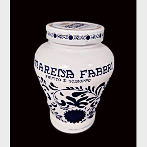 Amarena Fabbri opalineglas genbrugskrukke