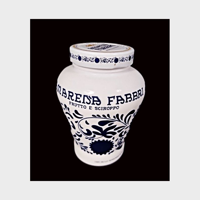 Amarena Fabbri opalineglas genbrugskrukke