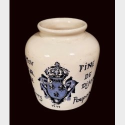 Fransk vintage keramik sennepskrukke