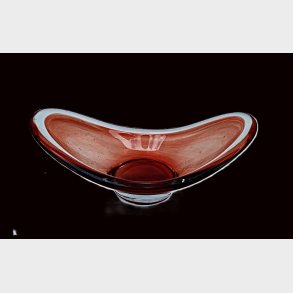 R�d svensk vintage glassk�l