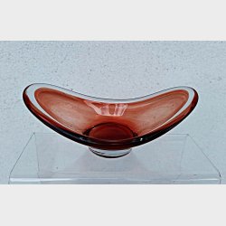 R�d svensk vintage glassk�l