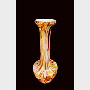 Marmoreret vintage glasvase