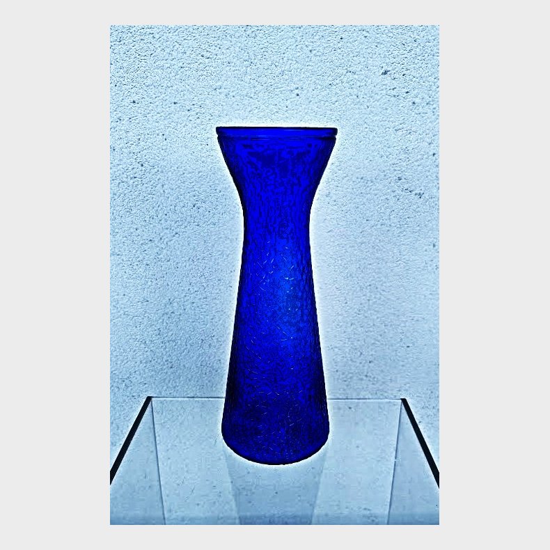 Koboltbl� hyacint vintage glasvase