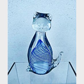 Murano kattefigur i glas